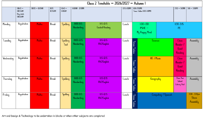 Timetable